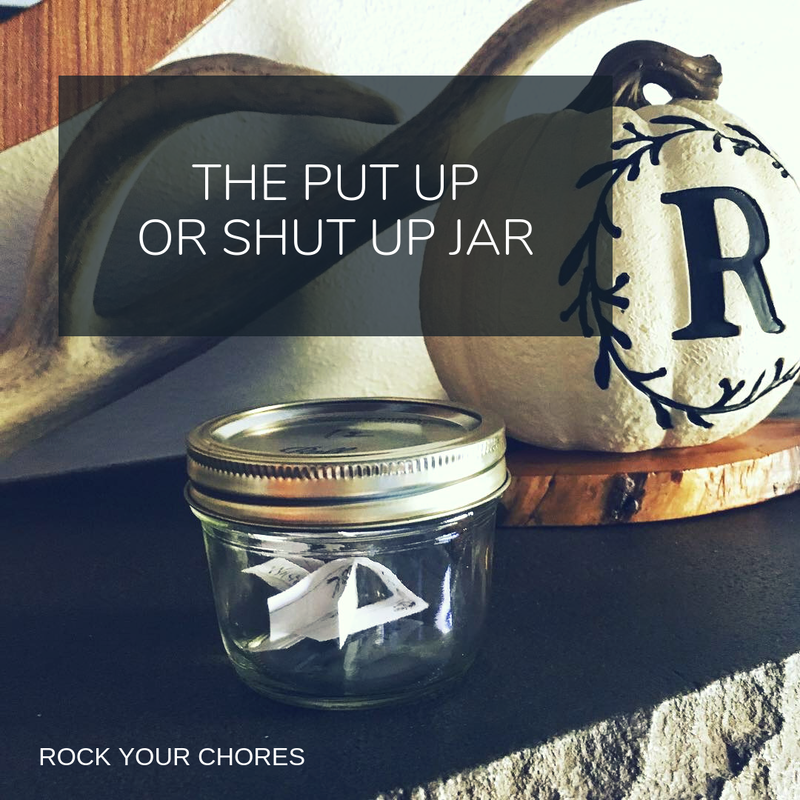 The put up or shut up jar chores game promo image