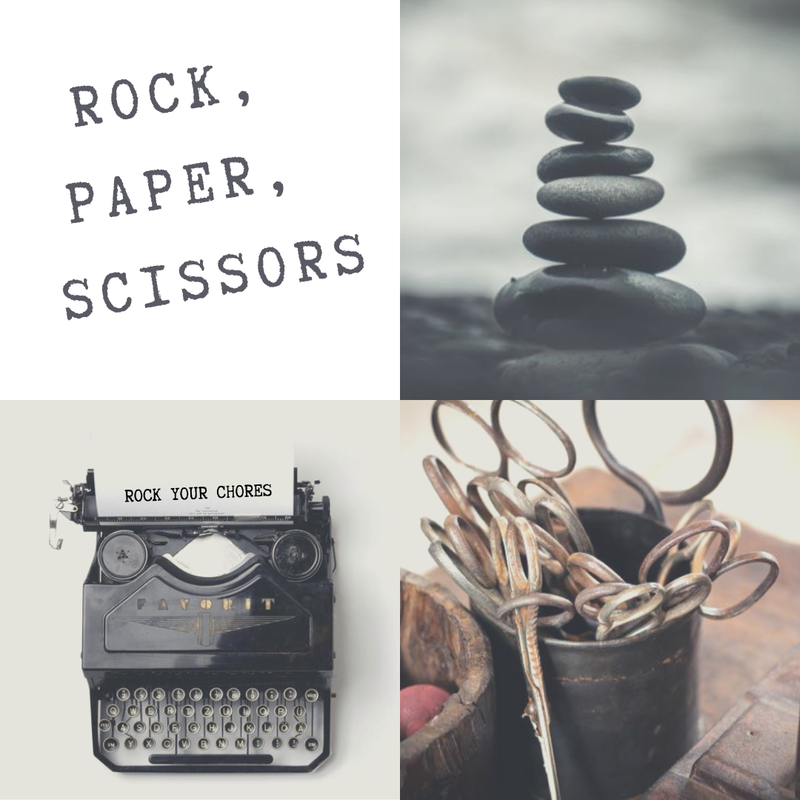 Rock, paper, scissors chores game promo image